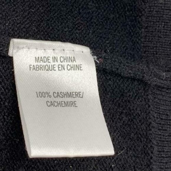 VINCE Black Gray Striped 100% Cashmere Cardigan - Picture 5 of 6